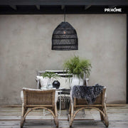 Hängelampe Schwarz, Schwarze Hängeleuchte, Landhaus Stil modern, Esstisch Lampe | Lampe für Esstisch, skandinavische Lampe, Hängelampe kaufen ♥ PRHOME | Soulbirdee Lampenshop Schwarze RattanLampe