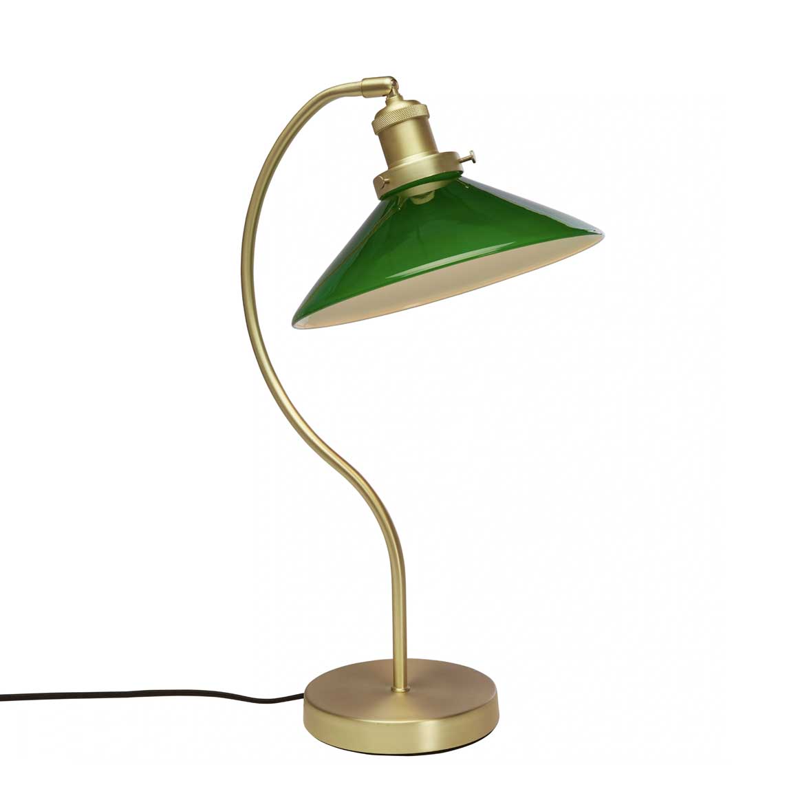 Vintage Tischlampe mit grünem Lampenschirm aus Glas Gold Messing Nachttischlampe Retro Vintage Style Tischlampe kaufen Soulbirdee Lampenshop