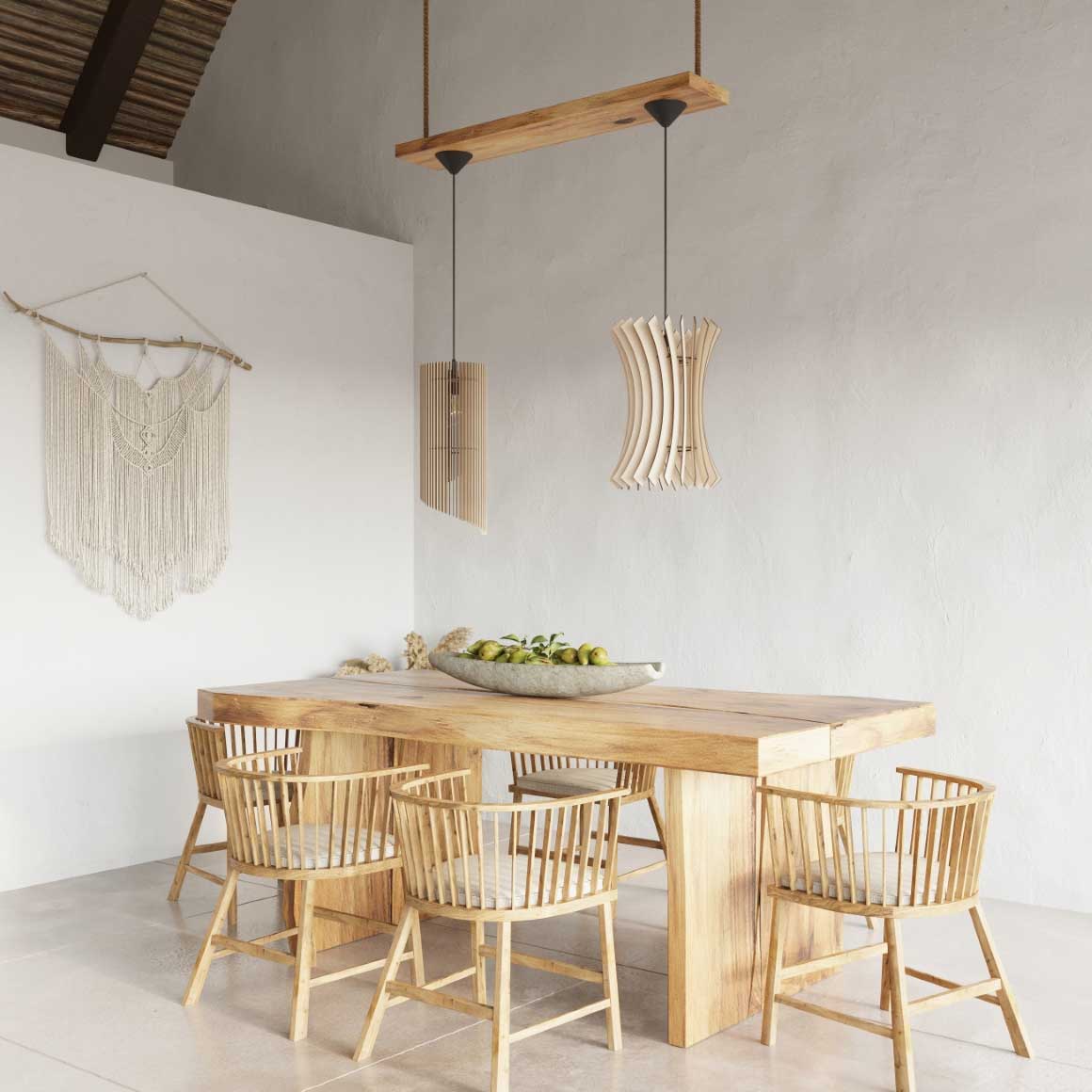 Hängeleuchte aus Holz geeignet als Esstischlampe Hängelampe aus holz holzlampe esstischlampe lampe pendellampe soulbirdee Lampenshop ♥ Holzlampe für den Esstisch ✓ Esstischlampe kaufen ✅ Beleuchtung Lampenshop Soulbirdee