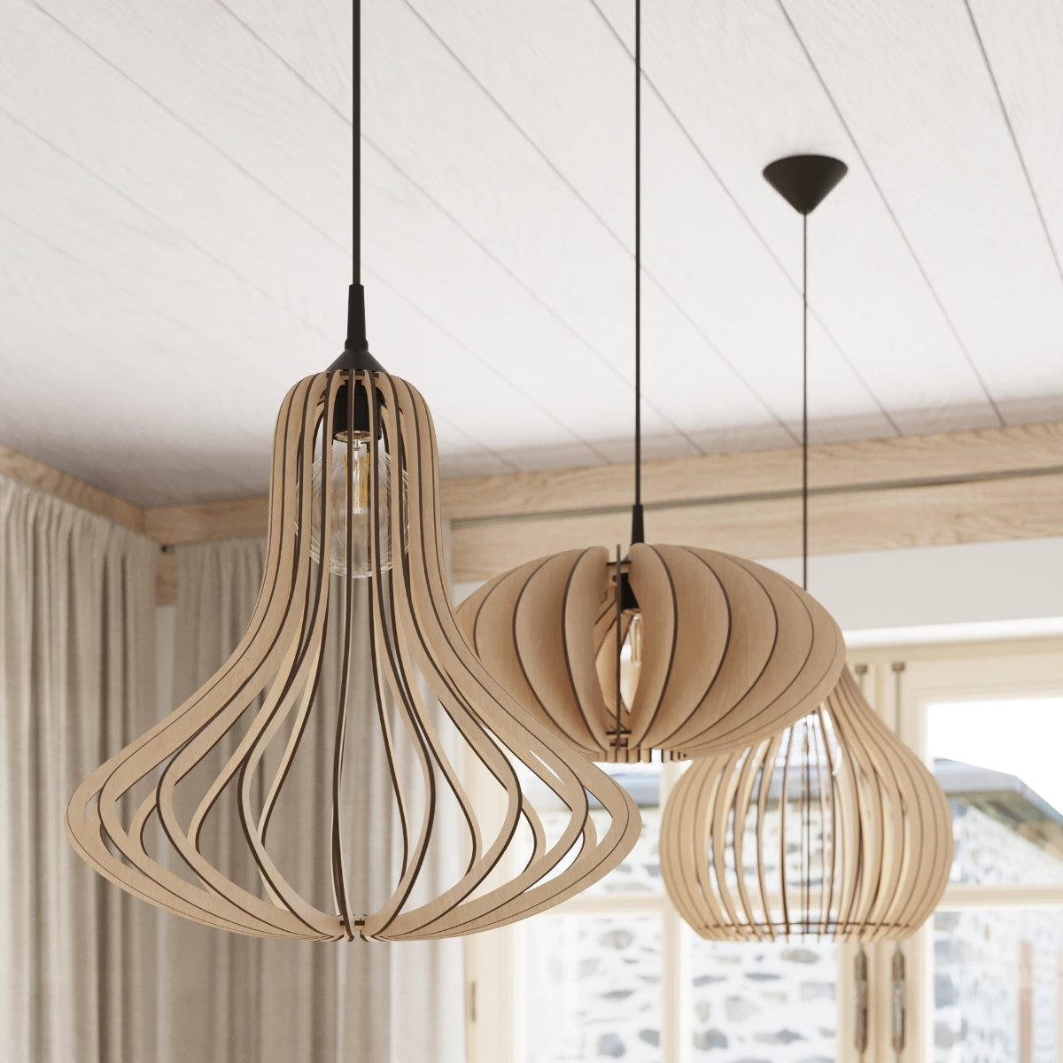 Holzlampen Holzlampe Lampe aus Holz Hängelampe aus Holz Esstischlampe Wohnzimmer Lampe kaufen Beleuchtung Küche Lampenshop Soulbirdee Onlineshop