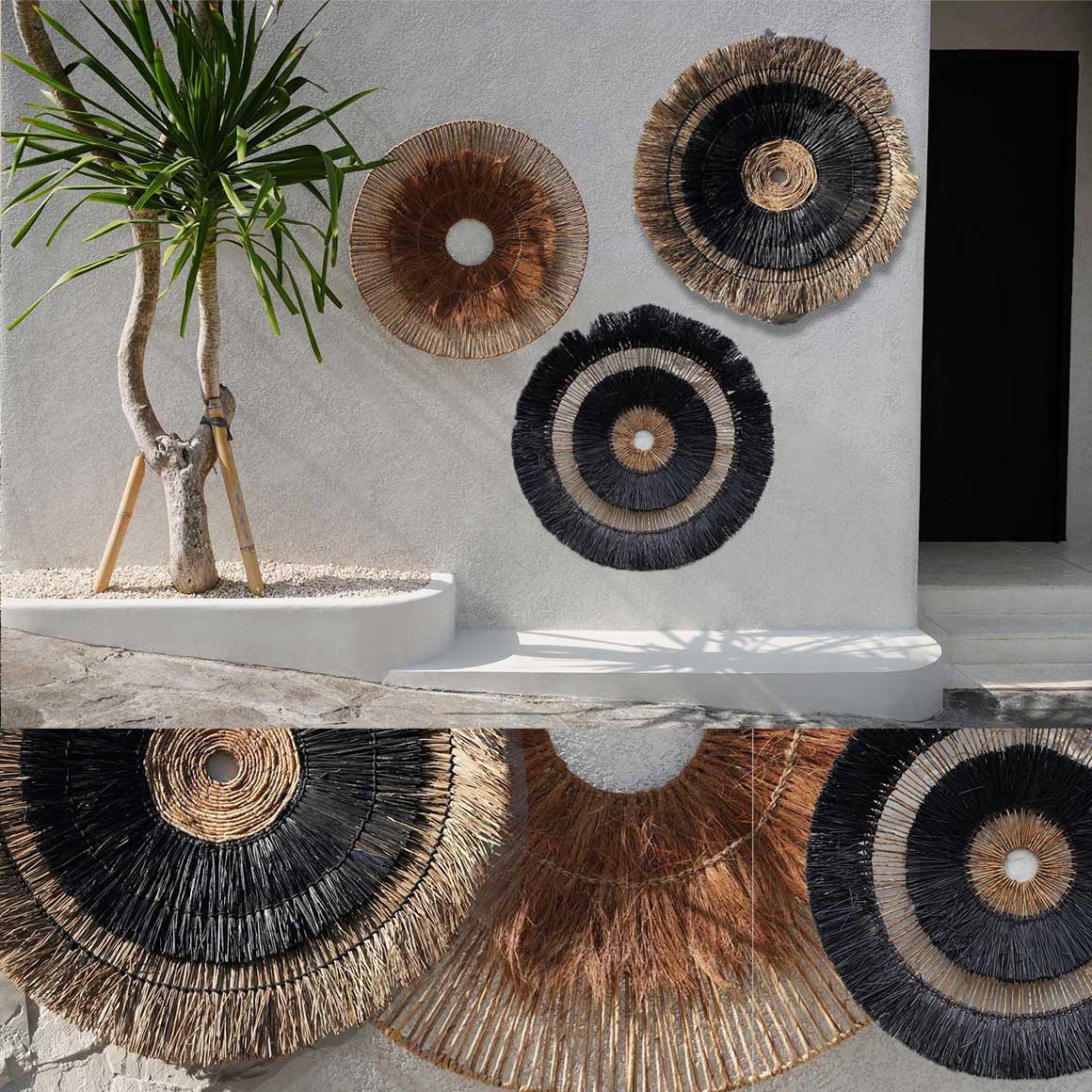 Moodbild Wanddeko schlafzimmer Ibiza Stil rund Deko Wand Soulbirdee Onlineshop Boho