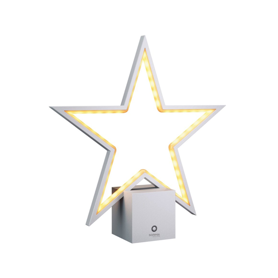 Dekoleuchte akku led stern lampe LED sompex silber wohnzimmer