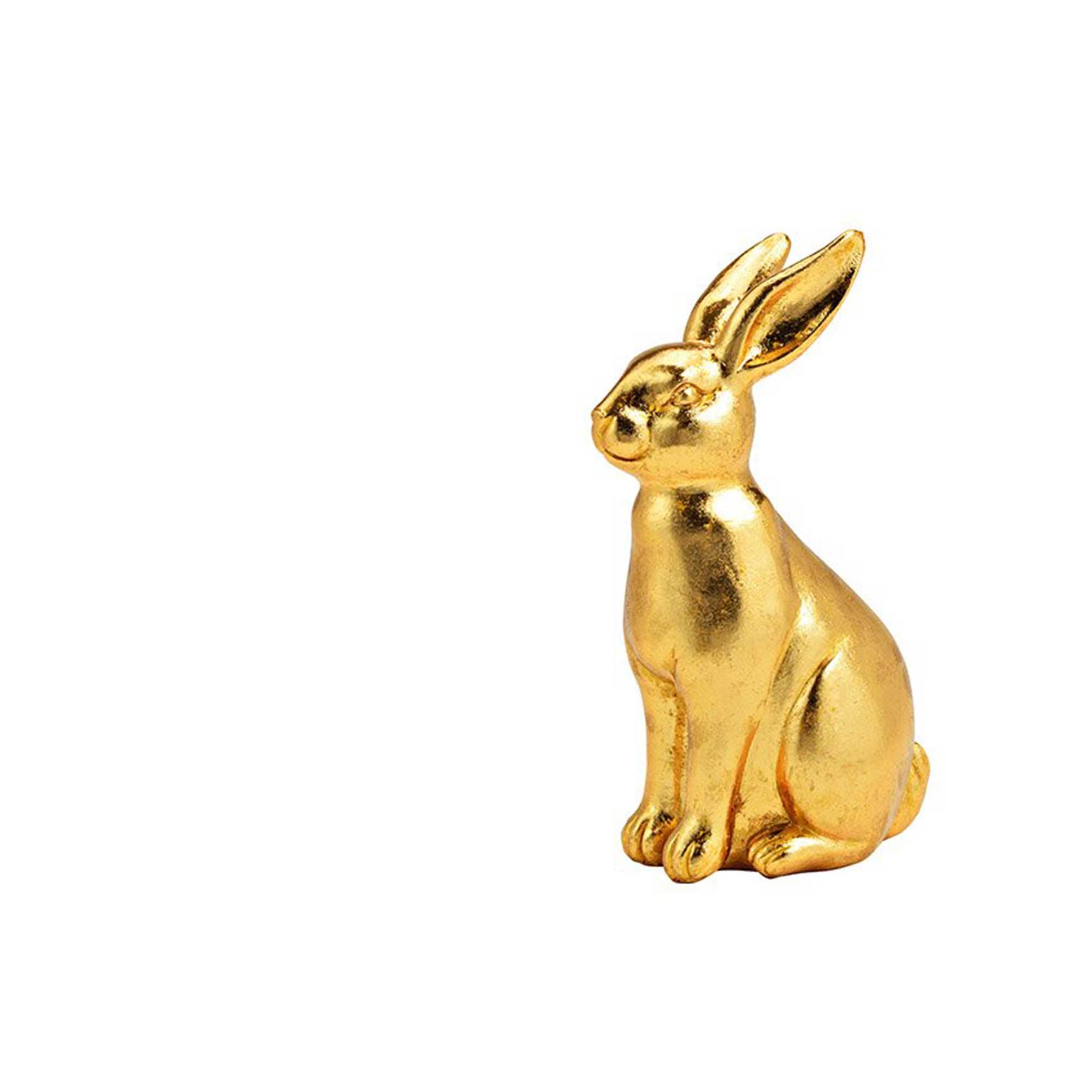 Gold-Bunny L Deko Ostern 2023 Osterdeko goldener Osterhase Landhaus Stil Soulbirdee Onlineshop