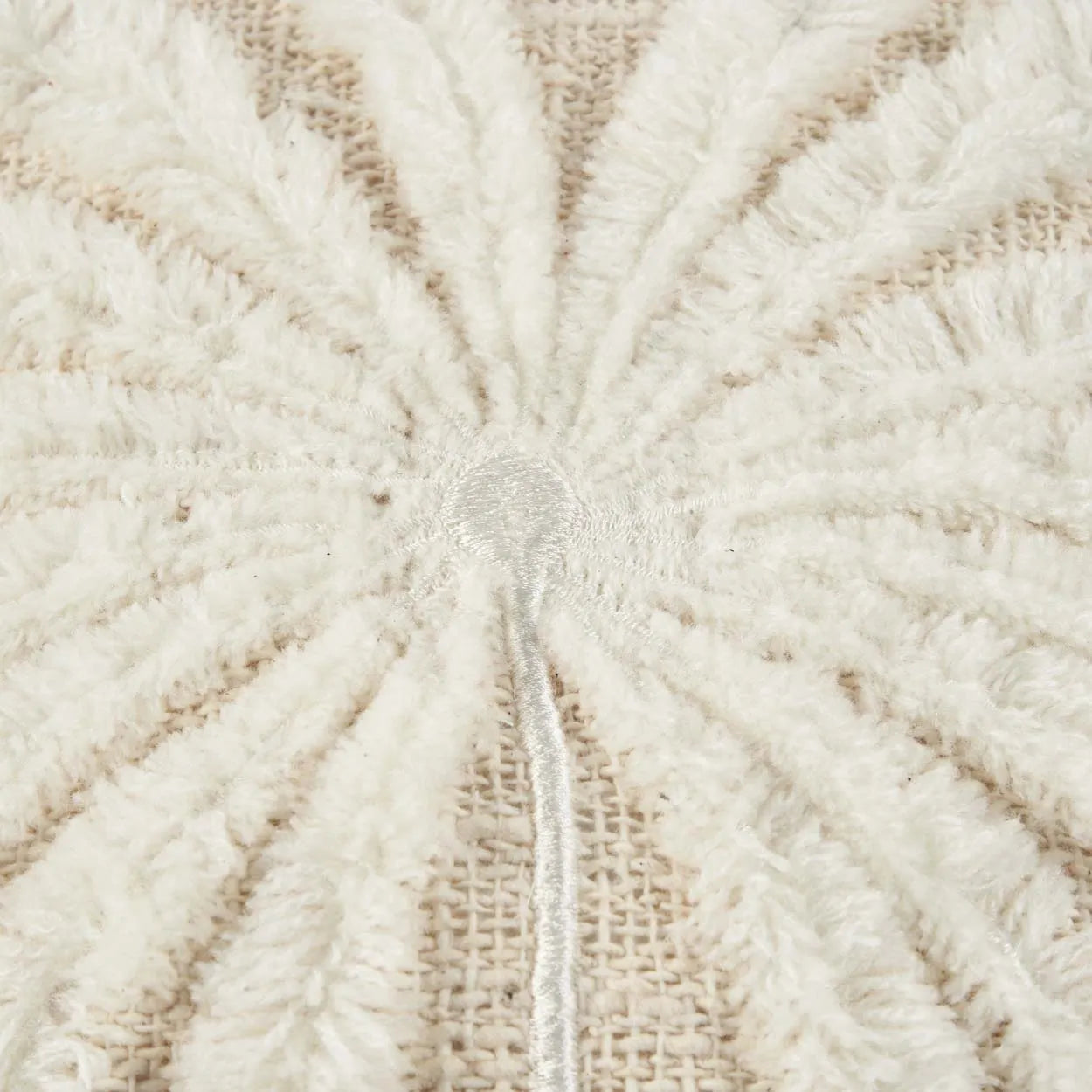 Detail Boho kissen mit Fransen und Palme