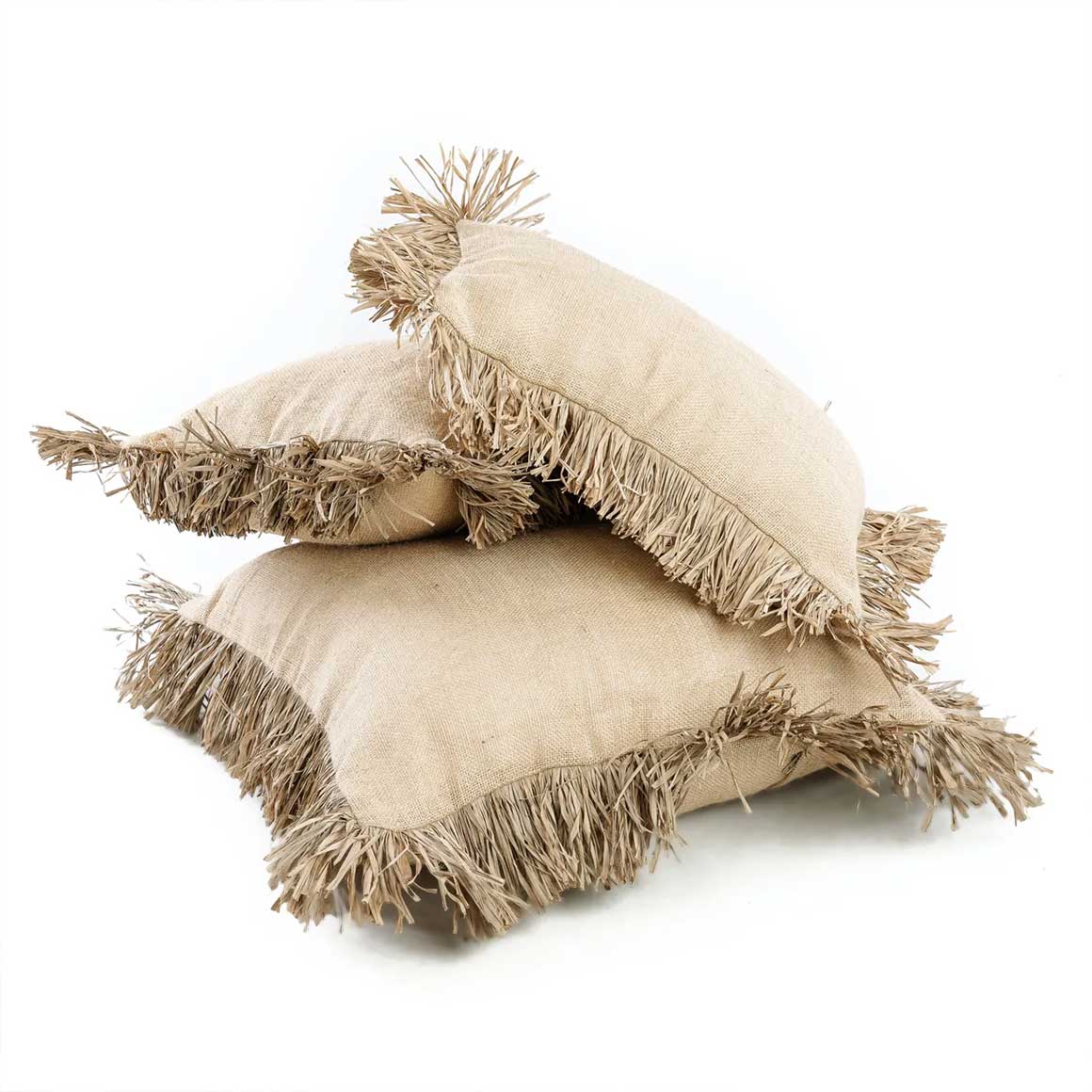 Dekokissen mit Fransen viele Größen rechteckig Ibiza Style Kissen mit Kissenfüllung Beach Club Interior von Bazar Bizar im Soulbirdee Onlineshop Kissen kaufen