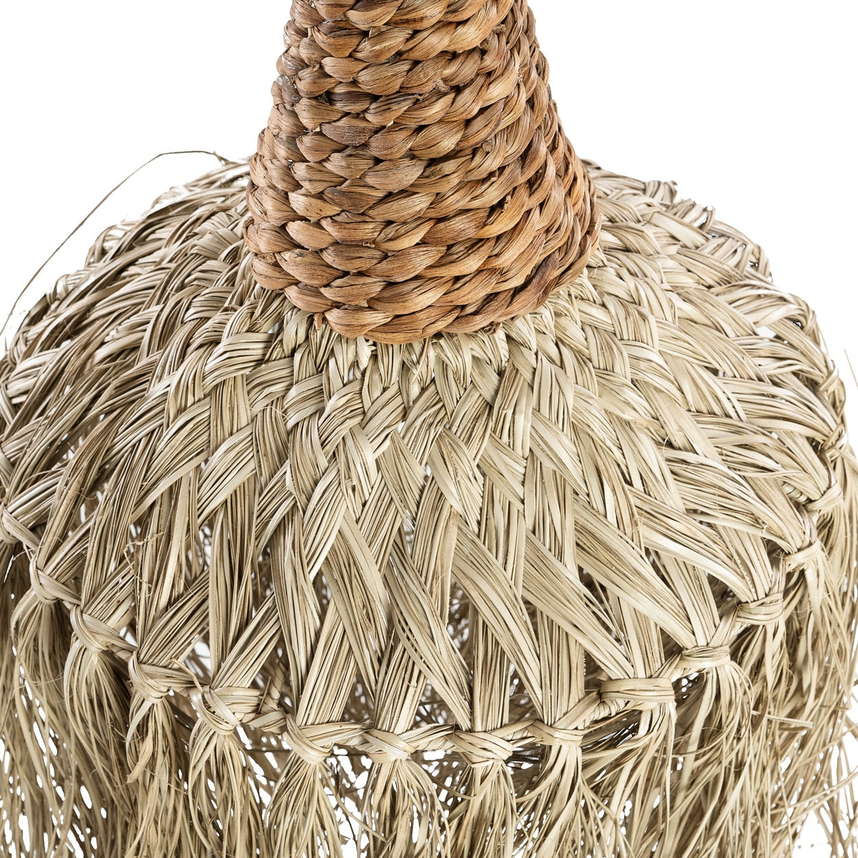 Detail Lampenschirm Playa M Hängelampe Strandhaus Bazar Bizar Boho Lampe JAWAL001N-M deko Rattanlampe Ibiza soulbirdee