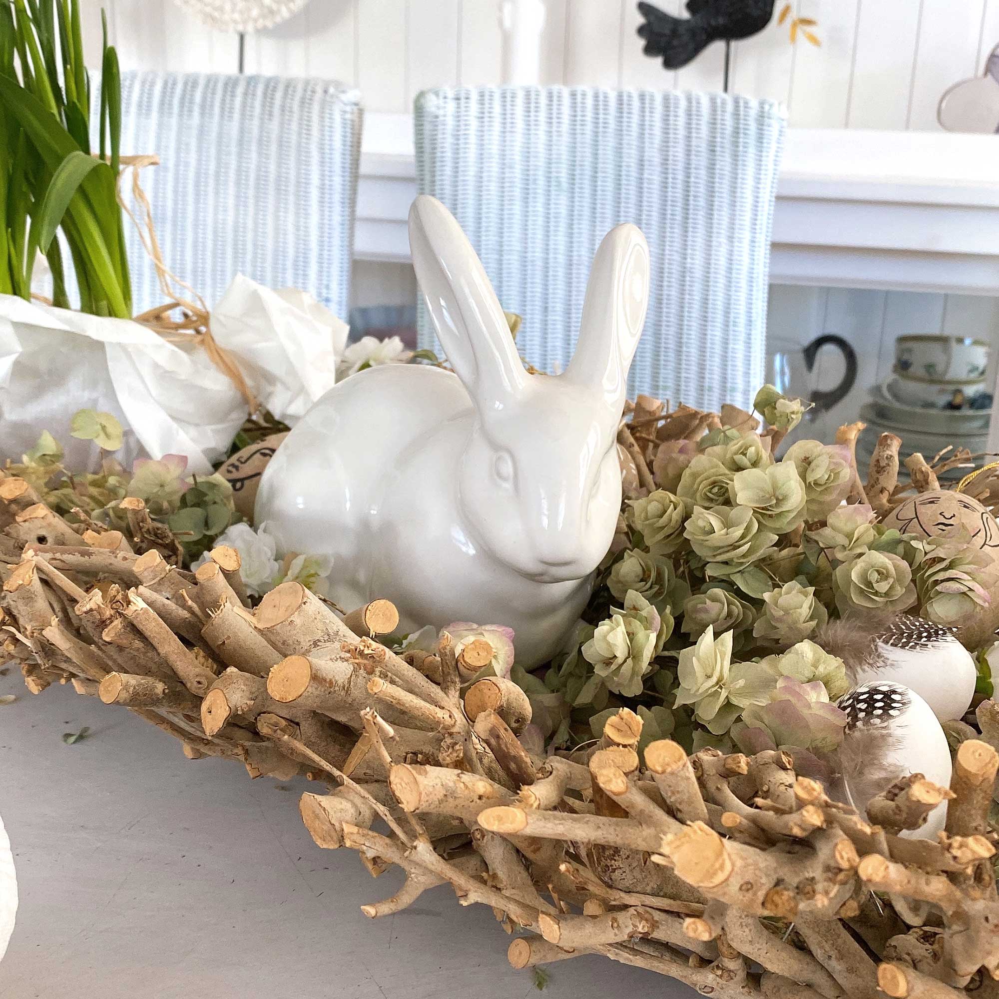 weisser porzellanhase osterhase Soulbirdee Onlineshop Ostern Osterdeko Dekoration Idee kaufen Osterdekor Weißer Hase