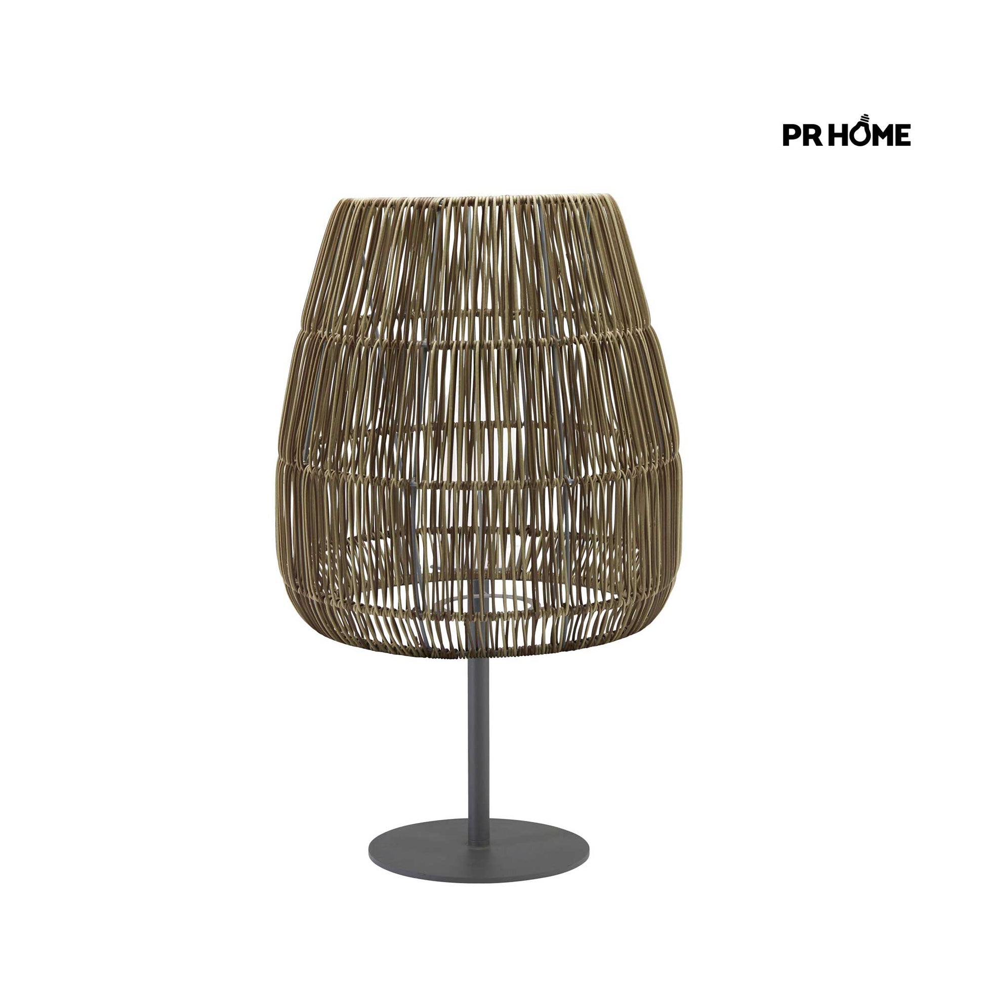 Outdoor Tischlampe Agnar SAIGON Poly Rattan Prhome Outdoor Lampe Beige Lampe für draußen Tischleuchte Tischlampe kaufen Draußen Beleuchtung Gartenleuchte lampe Soulbirdee Shop