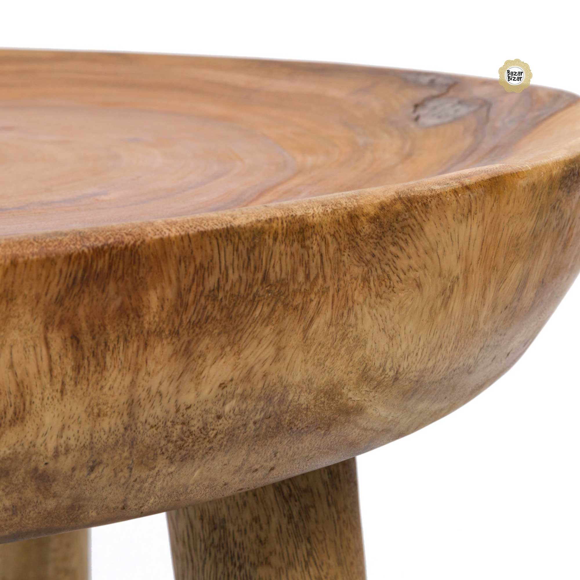 Detail Holztisch Beistelltisch Bazar Bizar JAAM031N Boho Möbel aus Indonesien organisches Holz Holzmöbel online kaufen