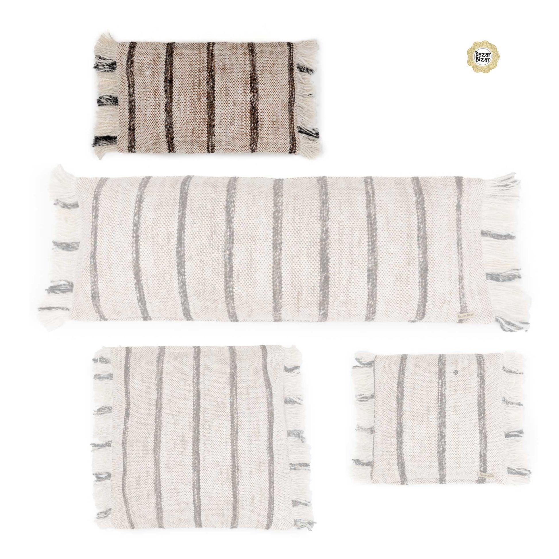 Kissen Bohemian white Gee Bazar Bizar 30 x 50 Fransen Soulbirdee Online Shop