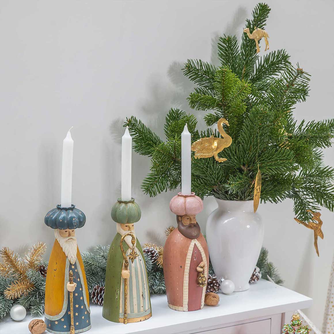 Heilige 3 Könige Figuren, Bathasar, , Weihnachtsdeko Weihnachten kerzenständer kerzenhalter Bungalow DK bei Soulbirdee Onlineshop