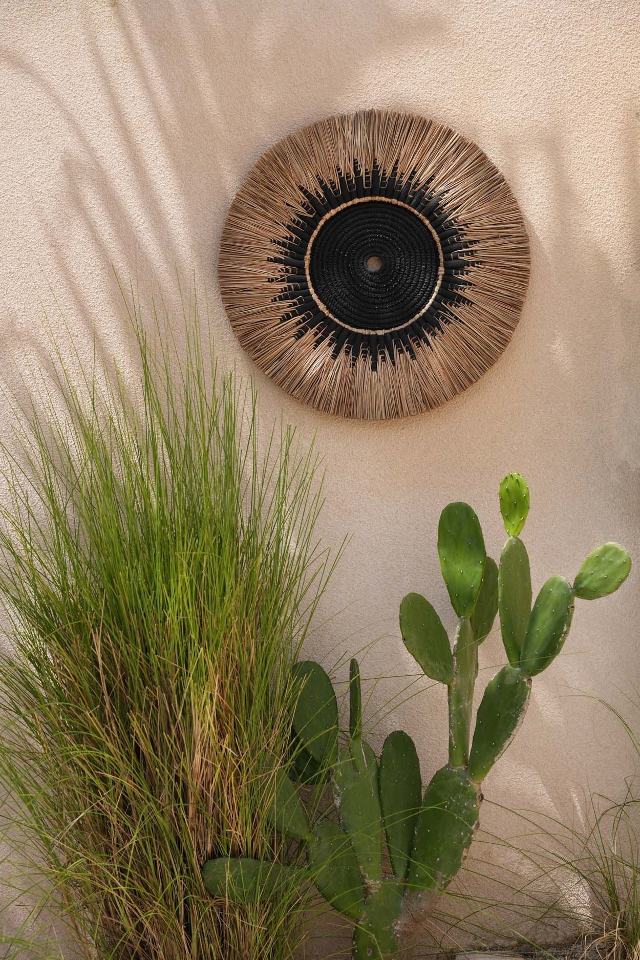 Wanddeko Makramee marokkanisch Boho stil Handgefertigt naturmaterial schwarz Raffia Deko-Highlight Bazar Bizar Soulbirdee Onlineshop