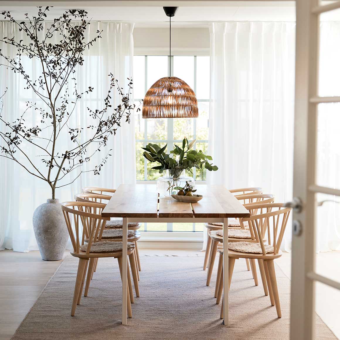Pendelleuchte aus Rattan als Lampe hergestellt aus gedrehtem Rattan Lichtmuster Wohnzimmer Hängelampe ♥ Soulbirdee Lampenshop