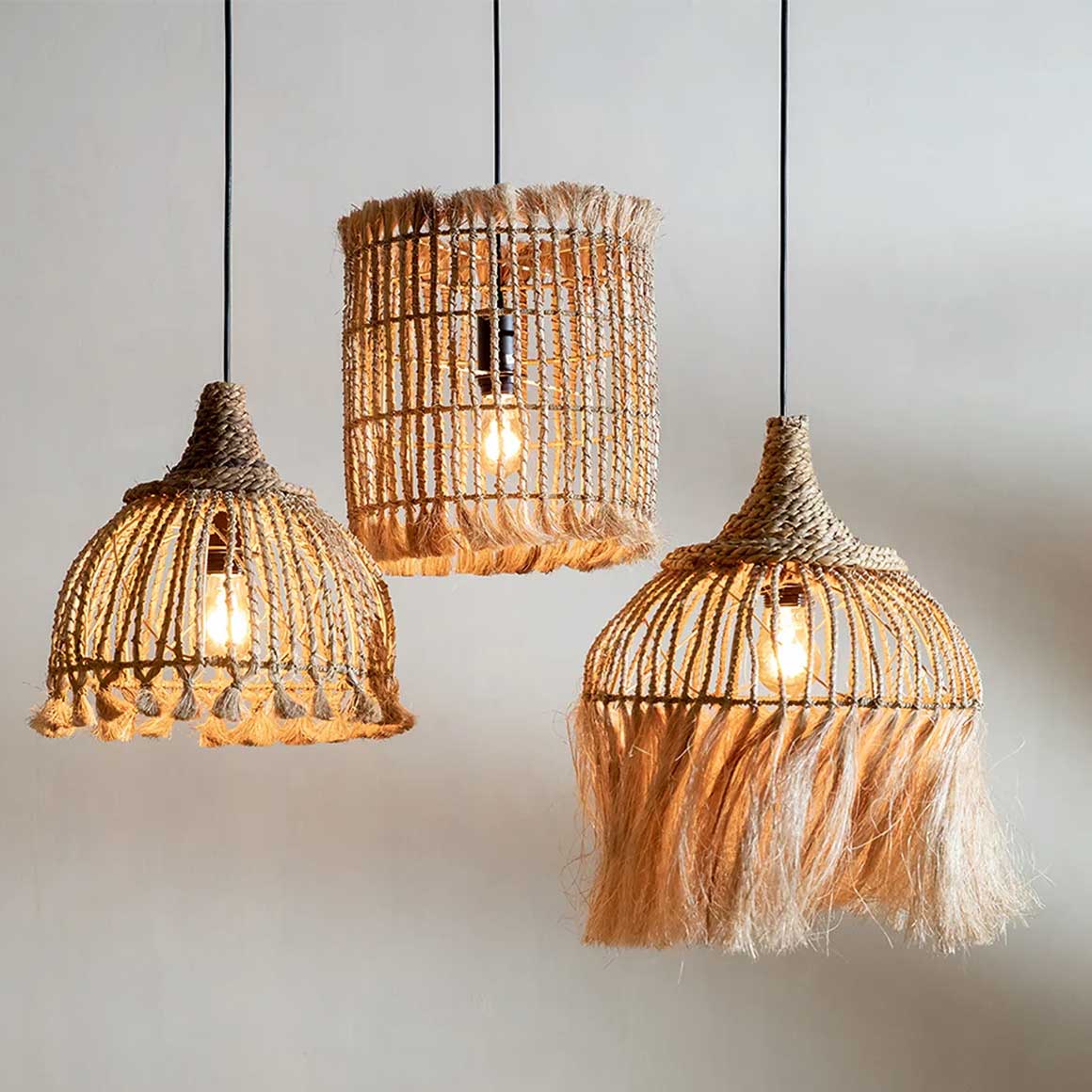 LaMPENSCHIRM Bali geflochten Hängelampe Bazar Soulbirdee Lampenshop