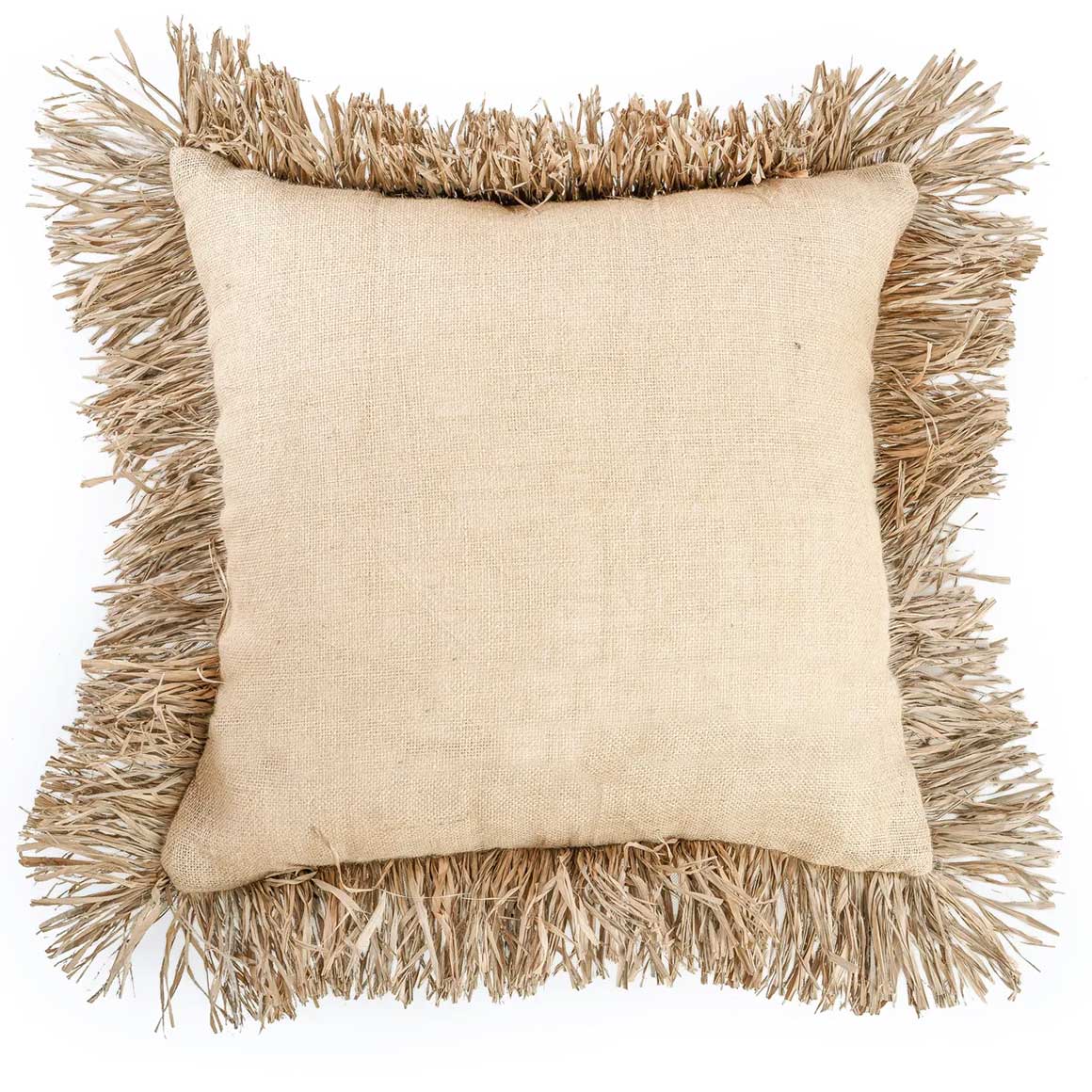 Dekokissen mit Fransen 60 quadratisch Ibiza Style Kissen mit Kissenfüllung Beach Club Interior von Bazar Bizar im Soulbirdee Onlineshop Kissen kaufen
