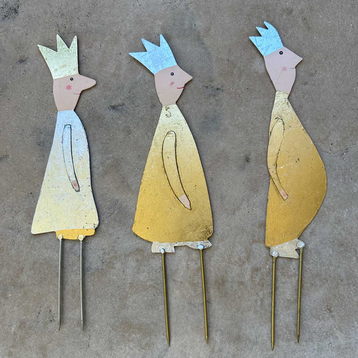 gartenstecker steckfigur stecker herbstdeko deko herbst herbstlich landhaus gold König Wichtel dekofigur vintage pape Soulbirdee