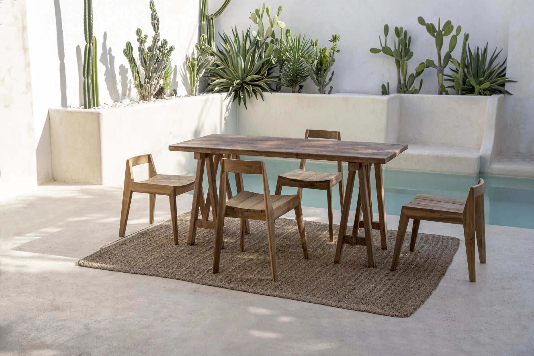 Moderner Stuhl für den Esstisch Teakholz-Stuhl Holzstuhl Teak Outdoor Esstischstuhl recyceltes Teakholz Esszimmerstuhl kaufen Soulbirdee Onlineshop