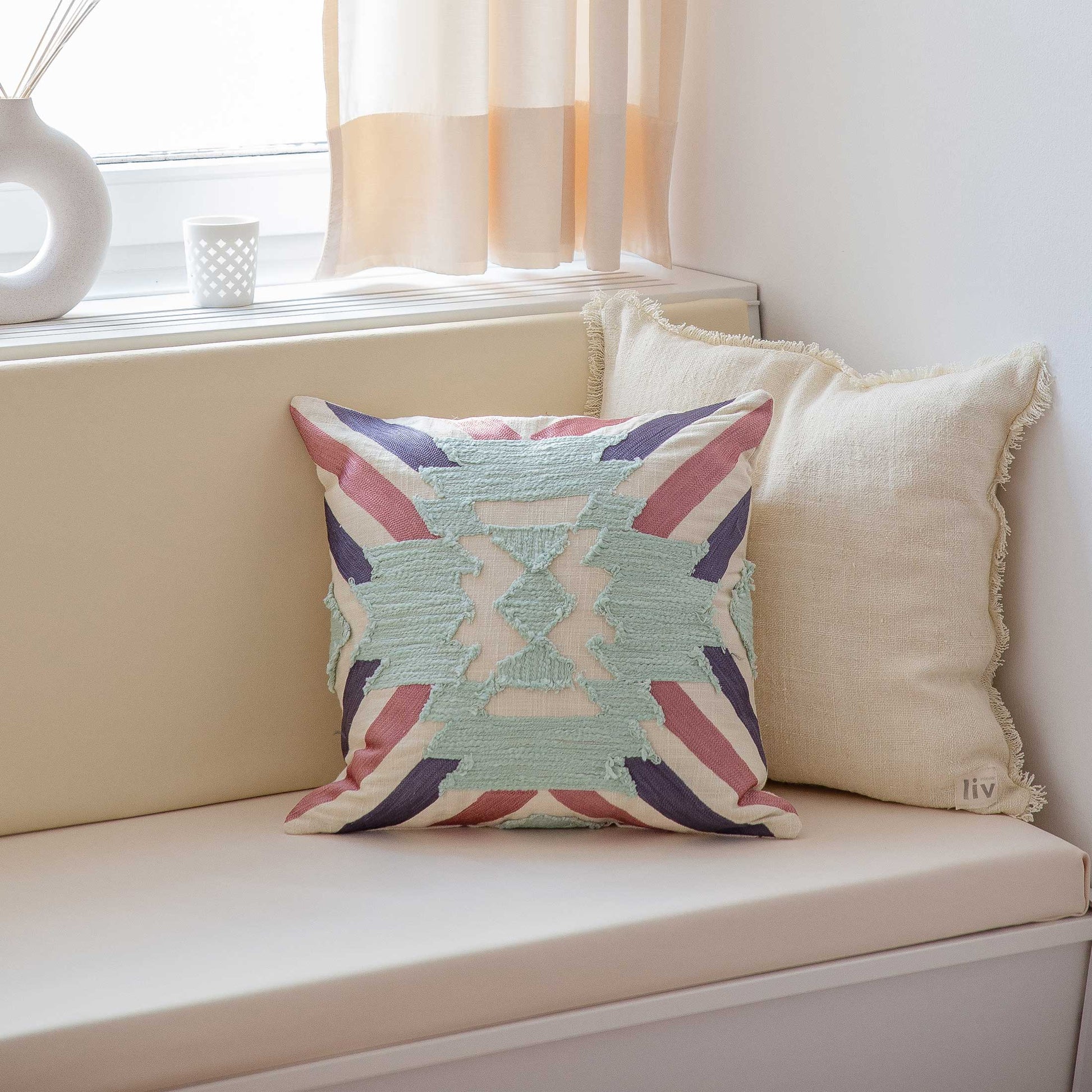 Boho Kissen im Hippie Style Boho Style Chic Dekokissen Einrichtung | Kissenbezug Baumwolle | Liv Interior | Kissen Vintage amerikanisch Bohemian | Soulbirdee Onlineshop