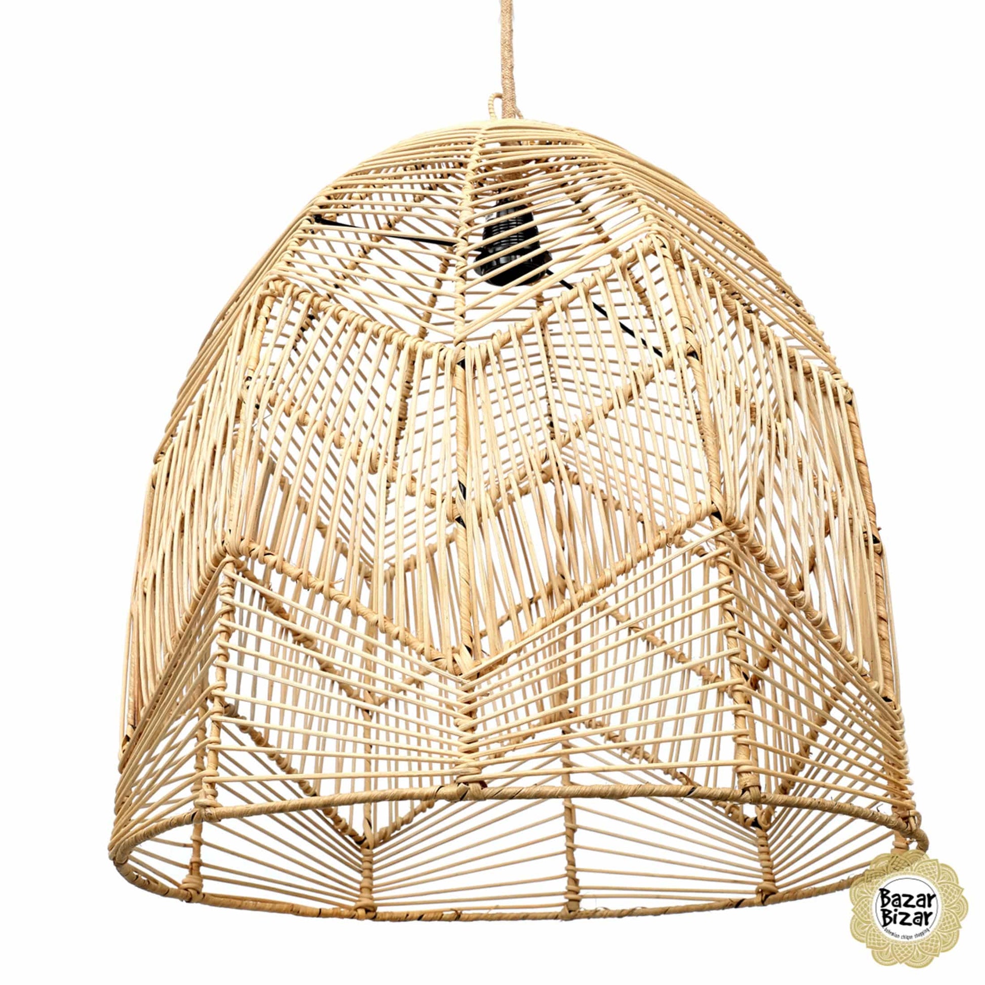 Bala Pendant L ☆ Rattan Lampenschirm Bali ✓ Hängeleuchte ★ Boho Lampe Bazar Bizar | Soulbirdee