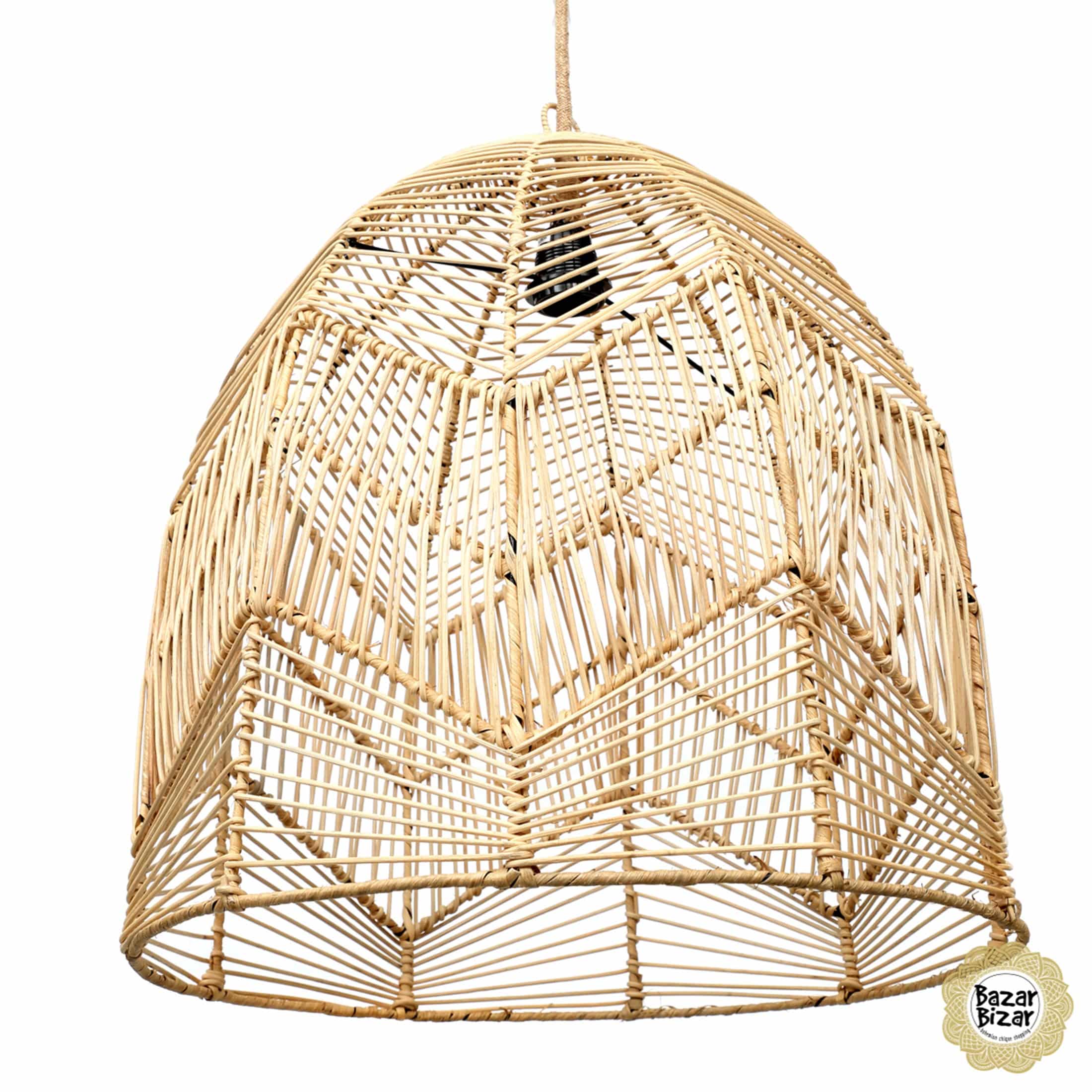 Bala Pendant L ☆ Rattan Lampenschirm Bali ✓ Hängeleuchte ★ Boho Lampe Bazar Bizar | Soulbirdee