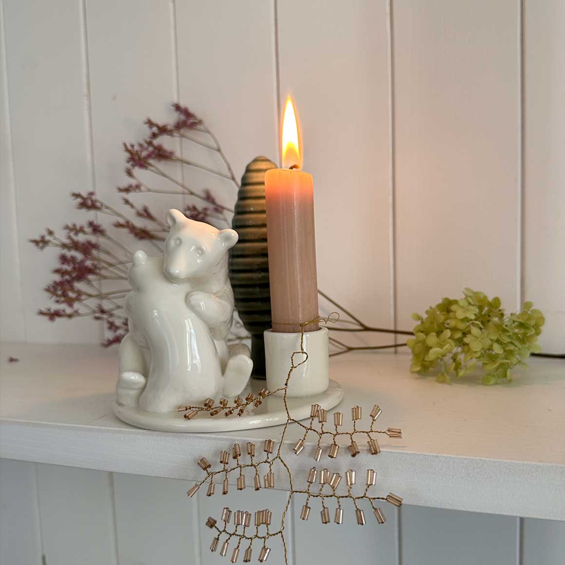 Bären kerzenständer bär Porzellan Kerzenhalter mama baby dottir geschenk schenken weihnachten weihnachtsgeschenk geburtstag muttertag soulbirdee onlineshop