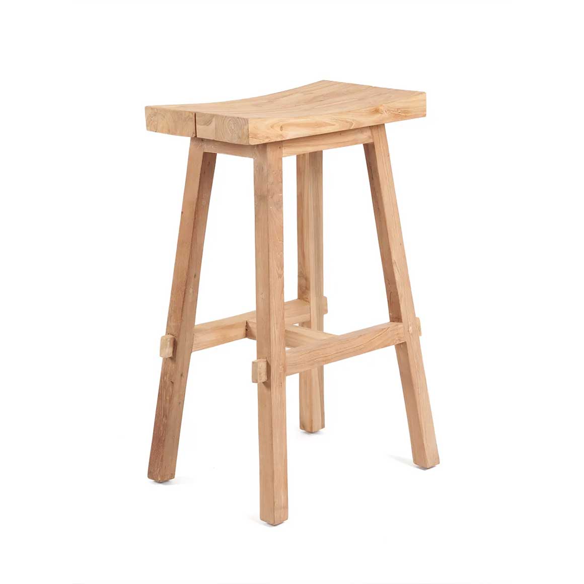 Barhocker Holz barstuhl Barhocker kaufen Organic Bali Design Ibiza Style Bazar Bizar Möbel Teak Holz Teakholz recycelt Barhocker für die Küche sitzen Soulbirdee Onlineshop
