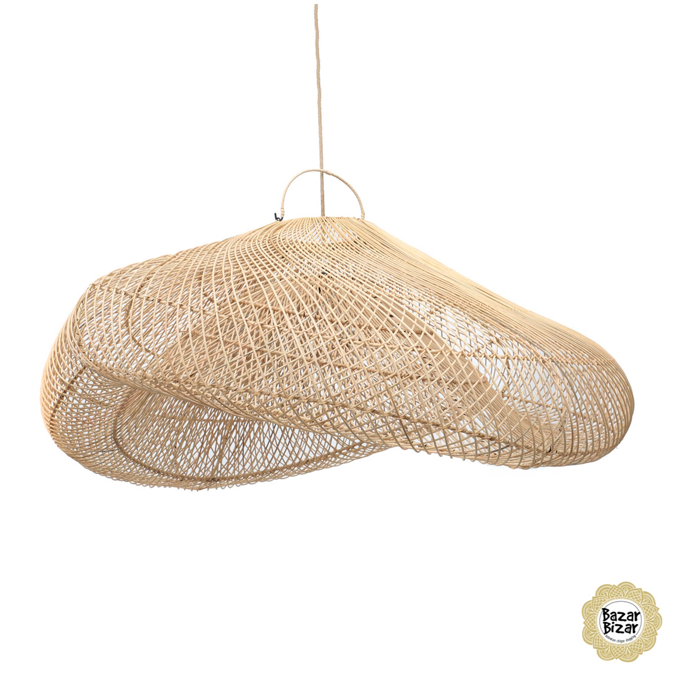 Bazar Bizar Cloud Pendant XXL Braun, Hängeampe aus Rattan. Bazar Bizar online kaufen