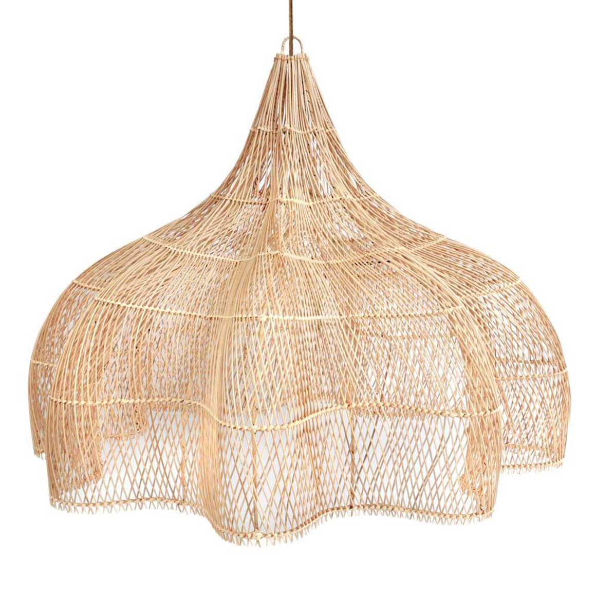 Beachhouse Rattanlampe XXL 150 Restaurant Lampe BAYU010N-XL-150 Rattan Lampenschirm Gastro Lounge Bar Soulbirdee