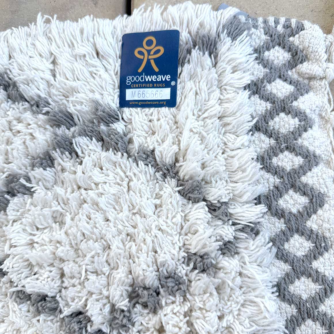 Beni Ourain Teppich | Waschbarer, weicher Teppich Beige aus Baumwolle Berber Badteppich