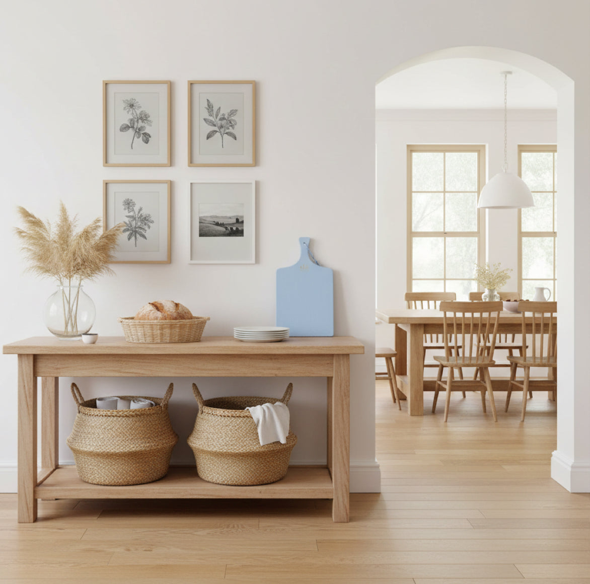 Kleines hellblaues Dekobrett von etúHOME als Deko fürs Essimmer im Landhaus Stil handgefertigt.