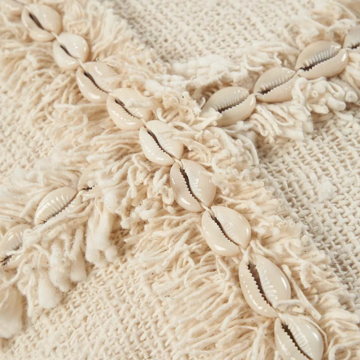 Boho Kissen Detail Dekokissen 50x50 Beige als Ibiza Style Deko