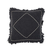 Boho Kissen Kasbah | quadratisches Dekokissen Schwarz mit Fransen | 50x50 Sofakissen | Zierkissen Boho Style Kissen | Kissen kaufen | Soulbirdee Onlineshop orientalische deko