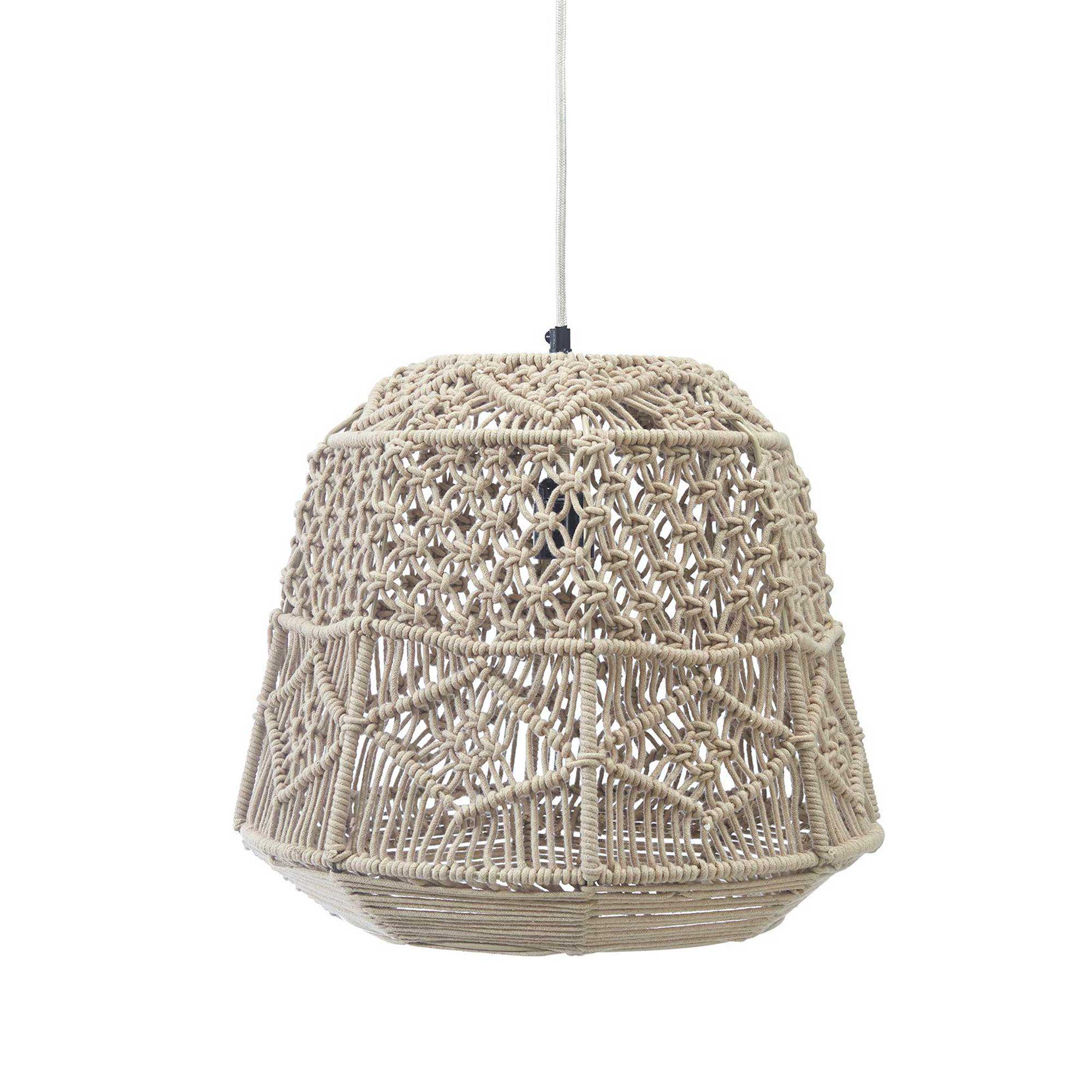 Boho Lampe Macramee Jippie Hängeleuchte Prhome 3904018 Hängelampe Leuchte Beige Scandi Boho Soulbirdee shop