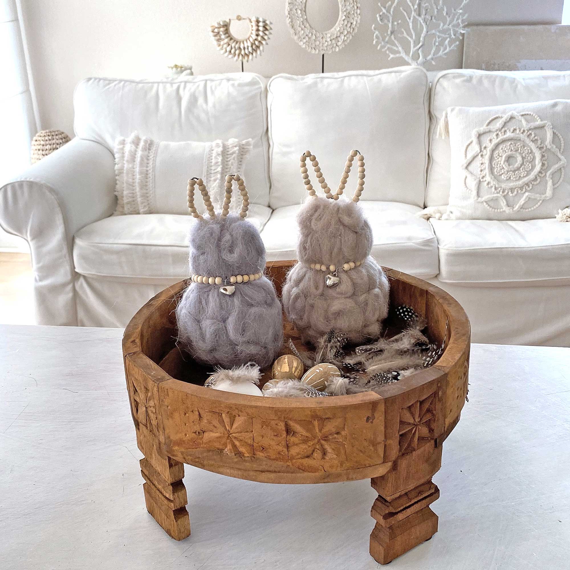 Boho Ostern Deko Osterdeko 2023 Osterhase Beige Hase Deko Ostern 2023 Boho Osterdeko kaufen Soulbirdee Onlineshop