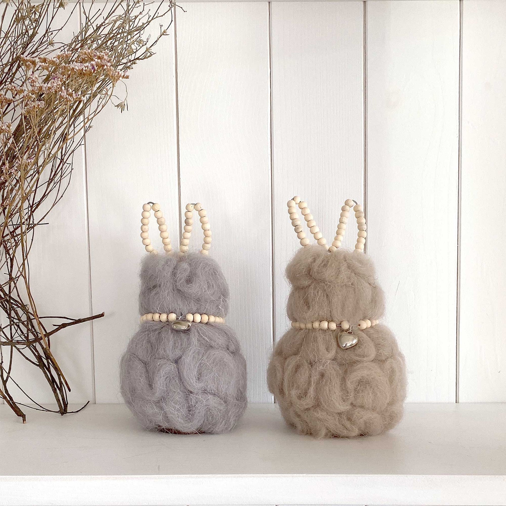 Boho Osterhase Beige Grau Hase Deko Ostern 2023 Boho Osterdeko kaufen Soulbirdee Onlineshop