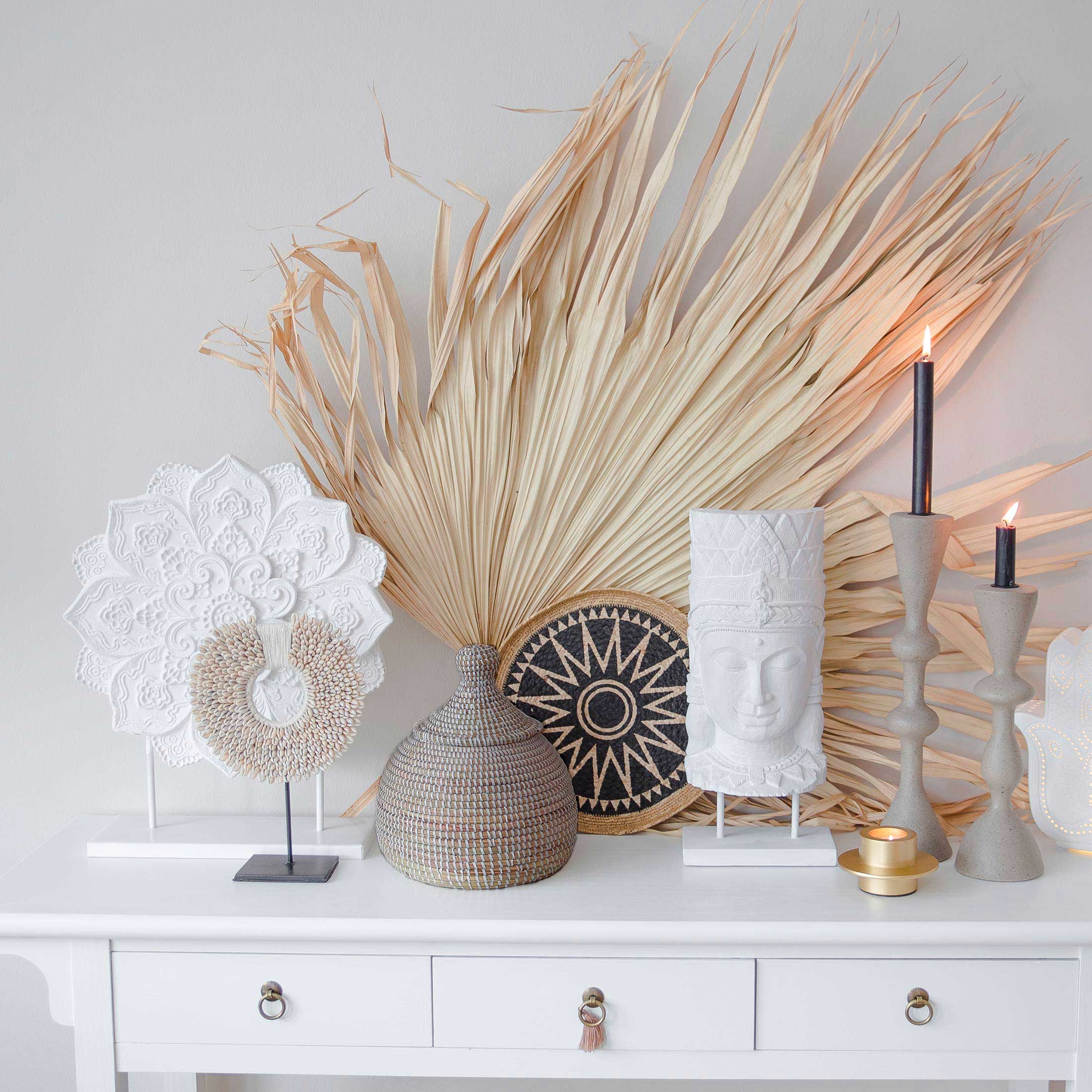 Deckelkorb aus Gras in Silber Boho Style Wohnaccessoires im Soulbirdee Onlineshop Boho Deko kaufen