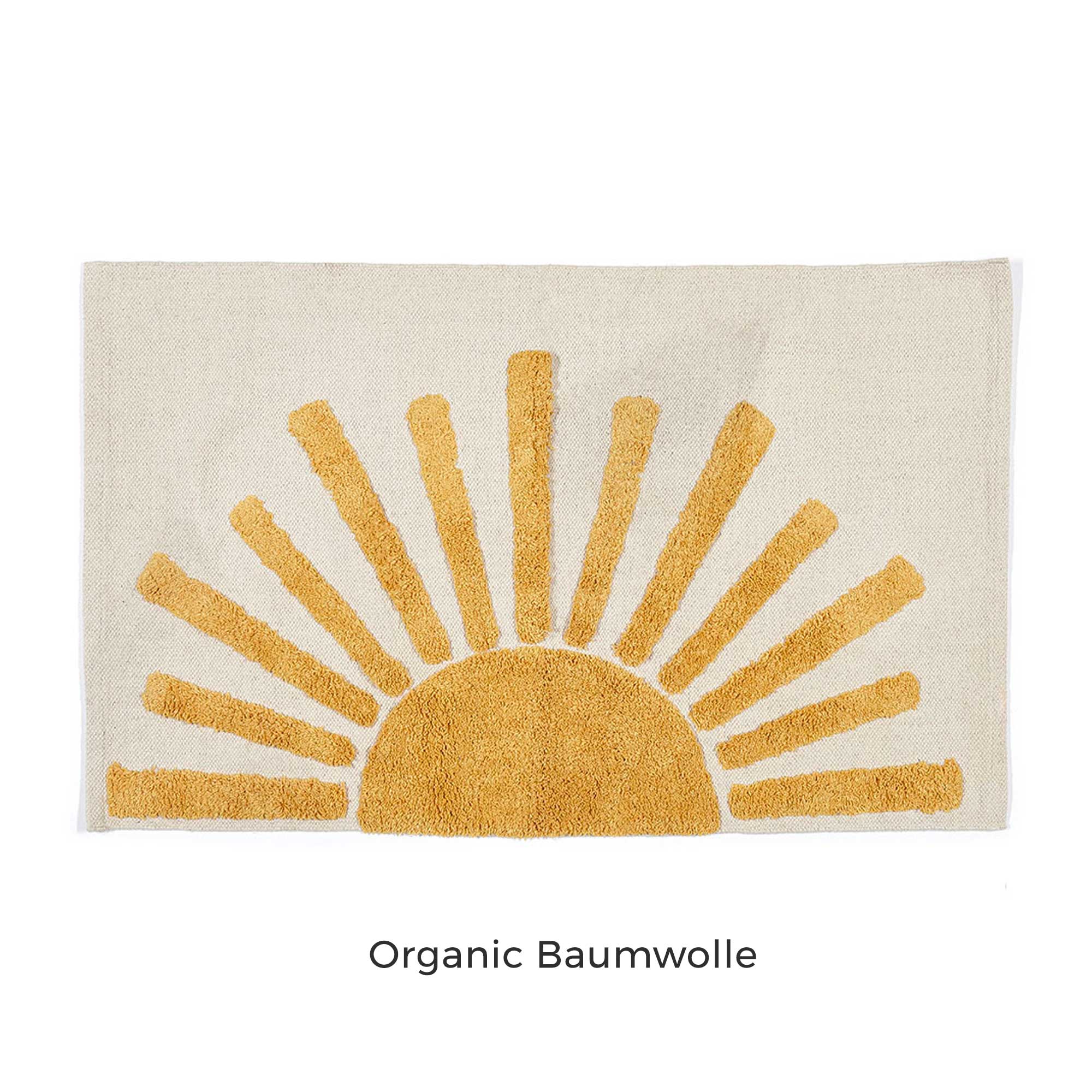 Boho Teppich mit einer gelben Sonne ☀️ Badteppich Boho Style ♥ weiche Bio Baumwolle, waschbar ♥ Teppich kaufen ♥ Ökotex Badteppich ☀️ Soulbirdee Shop Boho Teppich mit einer gelben Sonne ☀️ weiche Baumwolle, waschbar und so schön! Der weiche Teppich ist Ökotex zertifiziert ☀️ Soulbirdee Shop