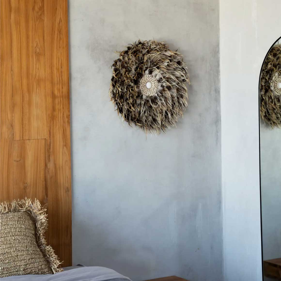 Boho Wanddeko schlafzimmer deko Coastal Juju M Boho Wanddeko Federn Boho Deko Bali Bazar Bizar kaufen Soulbirdee Online Shop
