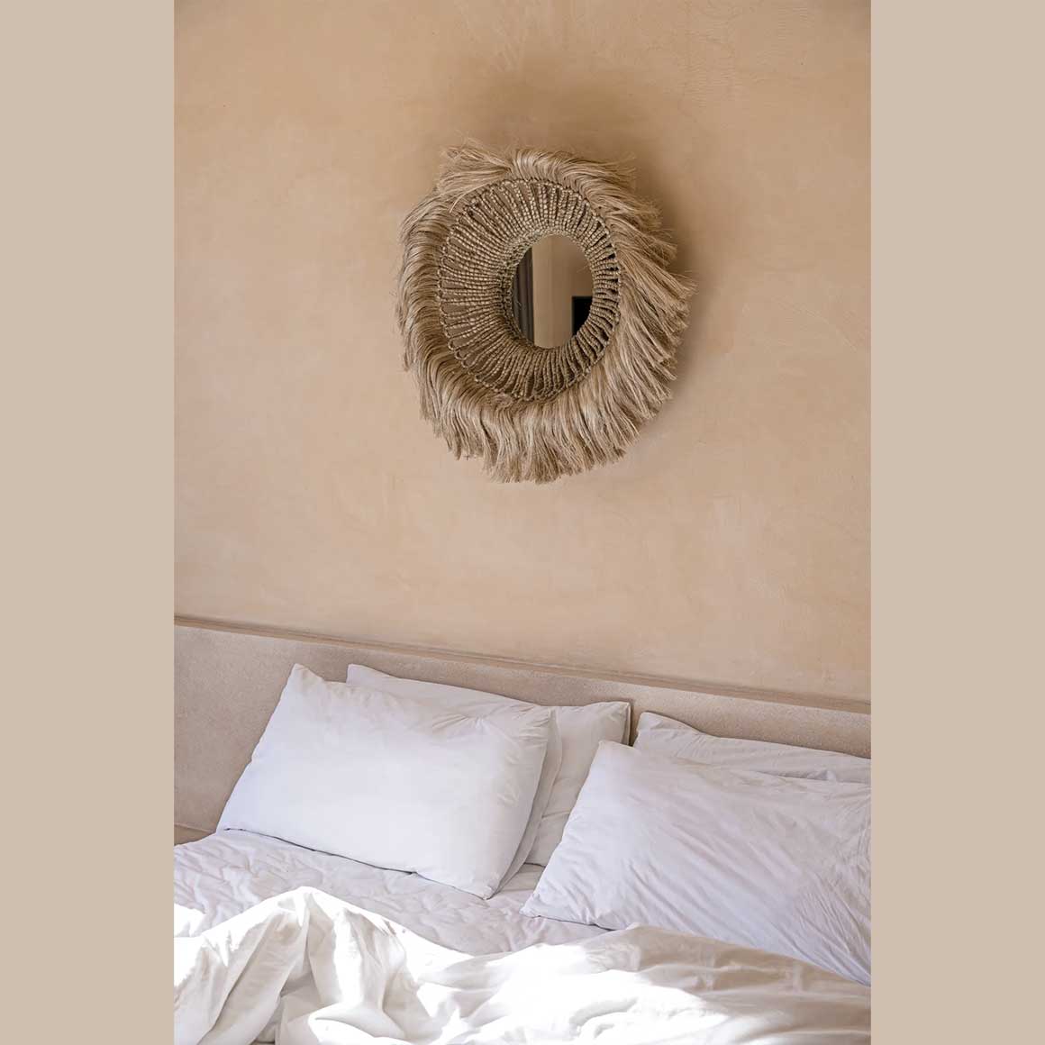 Boho Schlafzimmer-Spiegel Gras Boho Wandspiegel Wanddeko Bohemian Boho-Deko Deko Bazar Bizar kaufen Soulbirdee Onlineshop