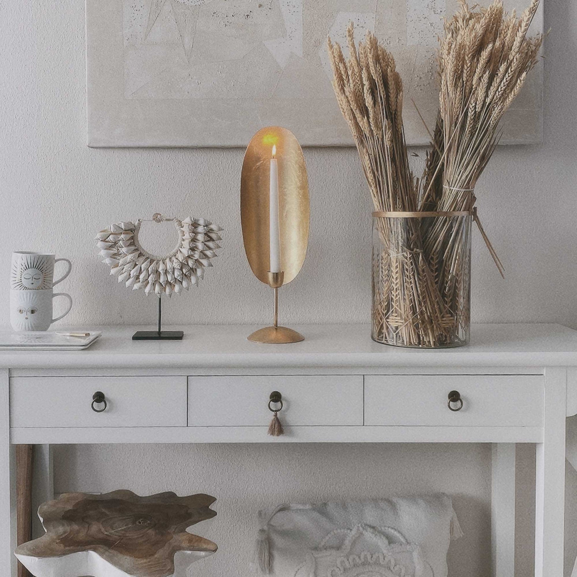 Kerzenständer Blattgold Winter Dekoration Dauphine Kerzenhalter Gold Bungalow Soulbirdee Online Shop