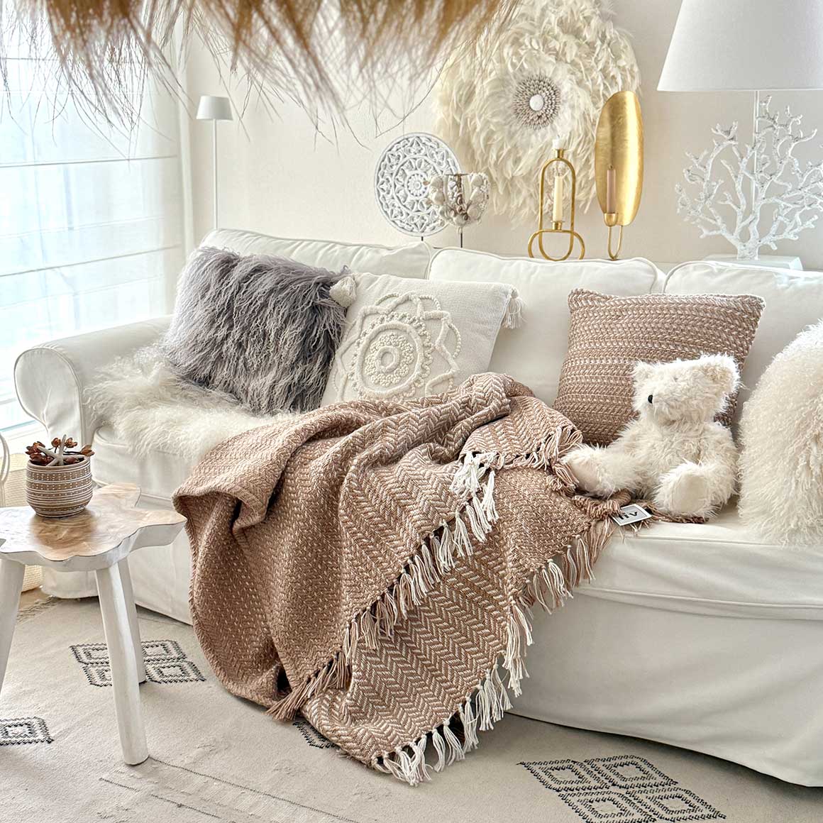 Decke wohndecke wohnzimmer sofadecke Soulbirdee Onlineshop