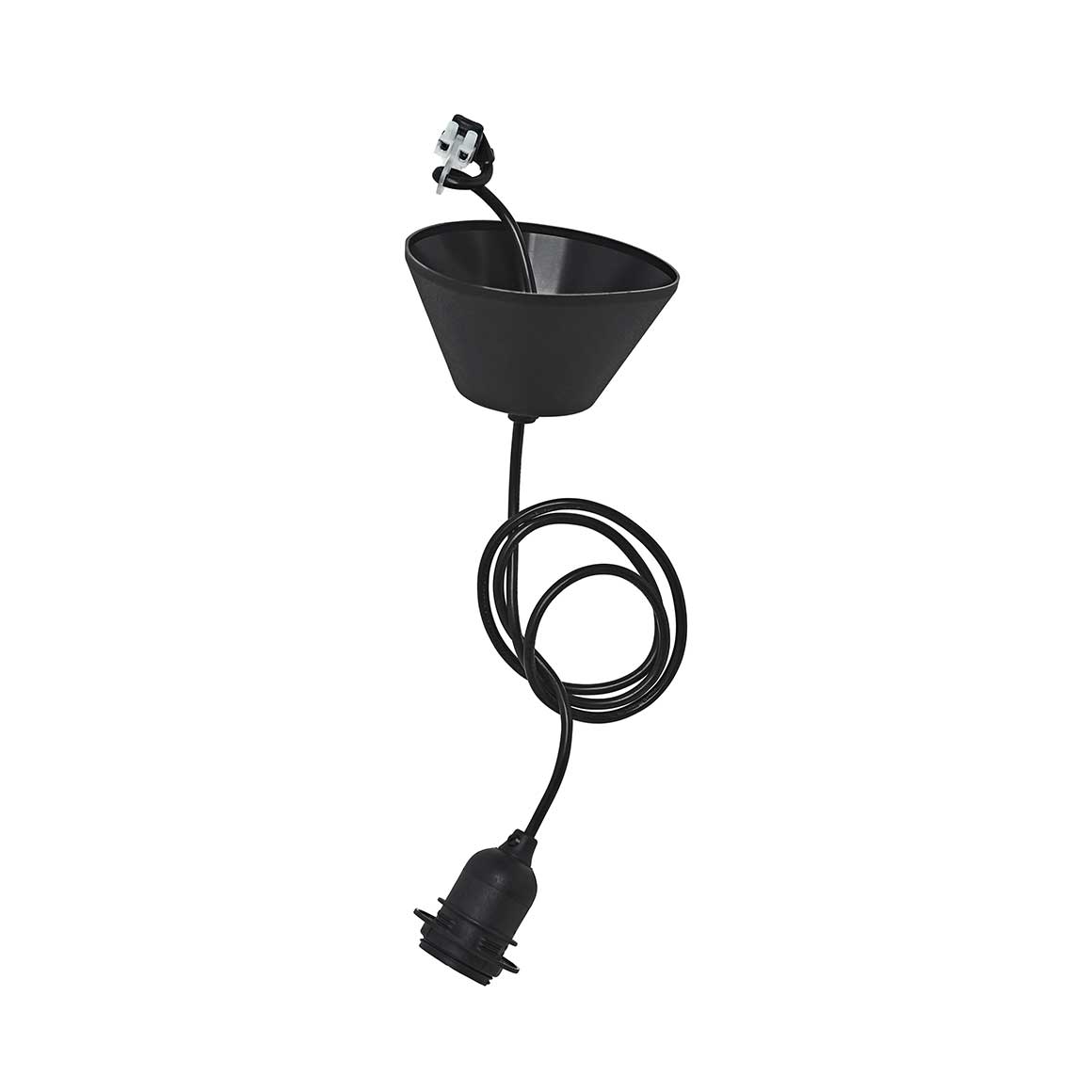 Deckenaufhängung schwarz mit 120 cm Kabel Länge für Hängelampen