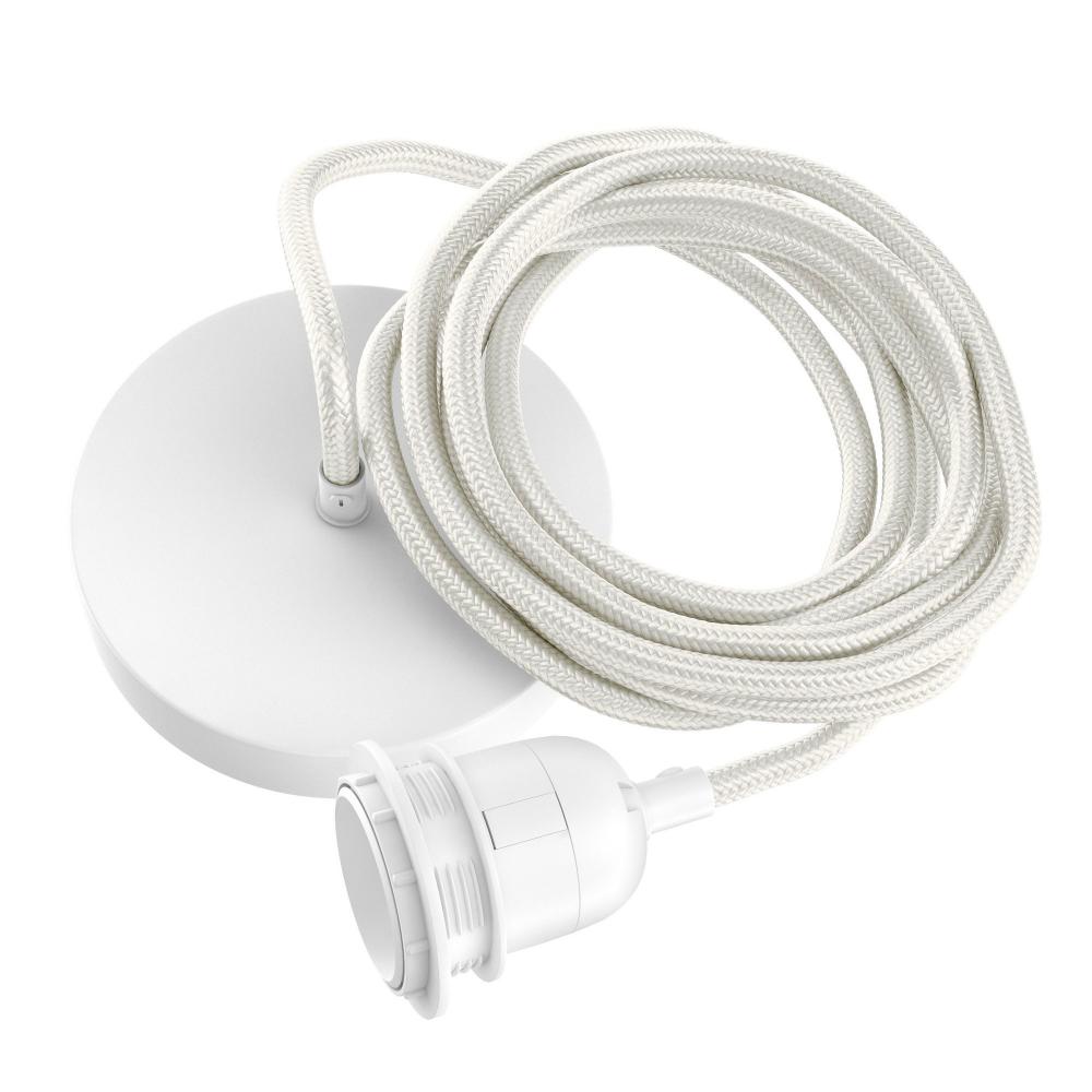 Deckenmontage Lampenkabel Textilmantel E27 Fassung Weiss Soulbirdee Onlineshop