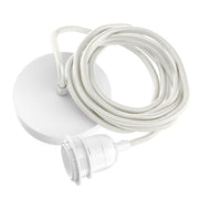 Deckenmontage Lampenkabel Textilmantel E27 Fassung Weiss Soulbirdee Onlineshop