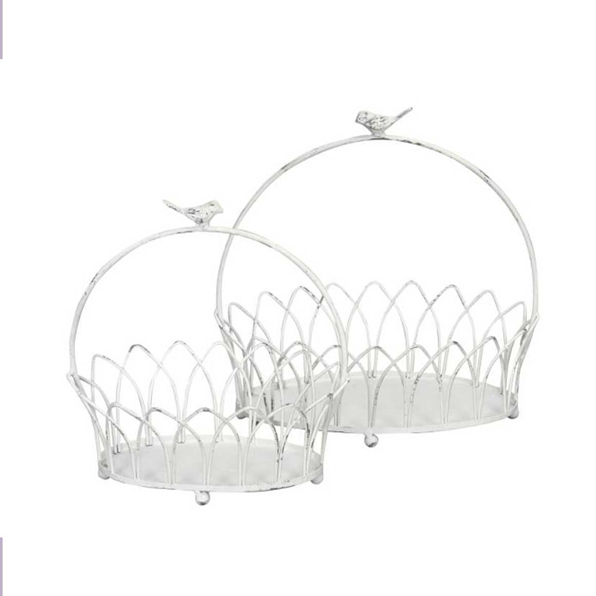 Deko Korb Shabby Chic antikweiss weiss soulbirdee onlineshop