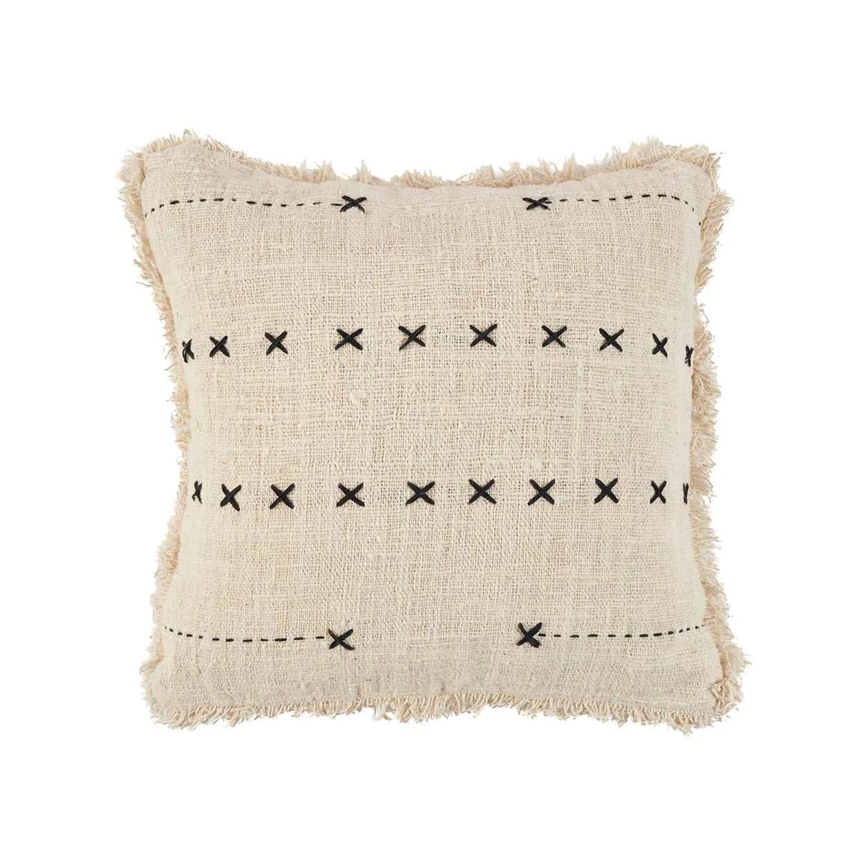 Dekokissen French Kiss ♥ Boho Kissen 50x50 in Beige Schwarz ✓ Boho Deko | Sofakissen | Bazar Bizar | Kissen kaufen | Boho Style ✓ Soulbirdee Onlineshop