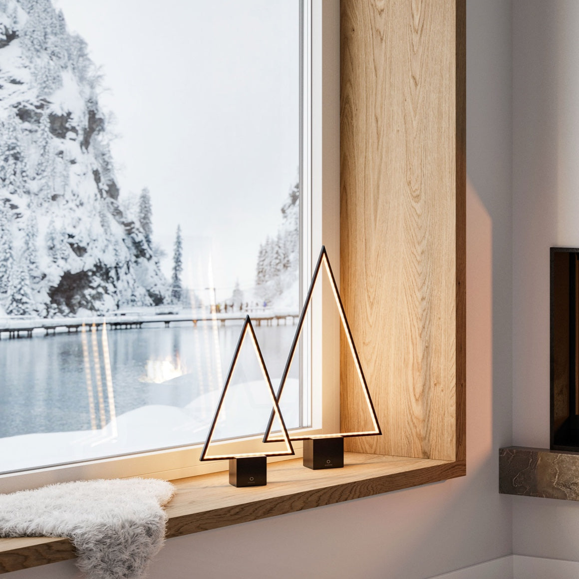 Designleuchte LED als moderne Weihnachtsdeko Akku Leuchte mit integriertem Dimmer | Sompex Pine 2.0 Tischleuchte Soulbirdee Onlineshop
