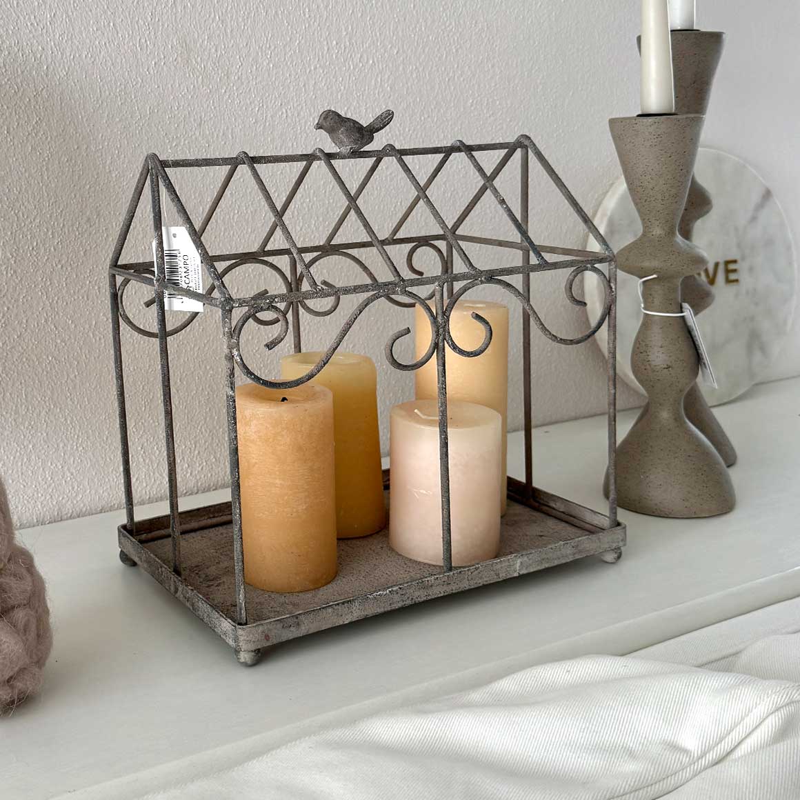 Kerzentablett Landhaus ✓ Shabby Chic Deko für Kerzen – Soulbirdee