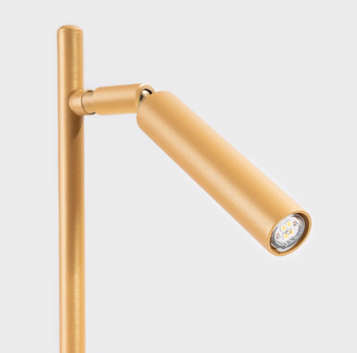 Schreibtischlampe Gold minimalistisch mit flexiblem Lampenschirm und LED Leuchtmittel