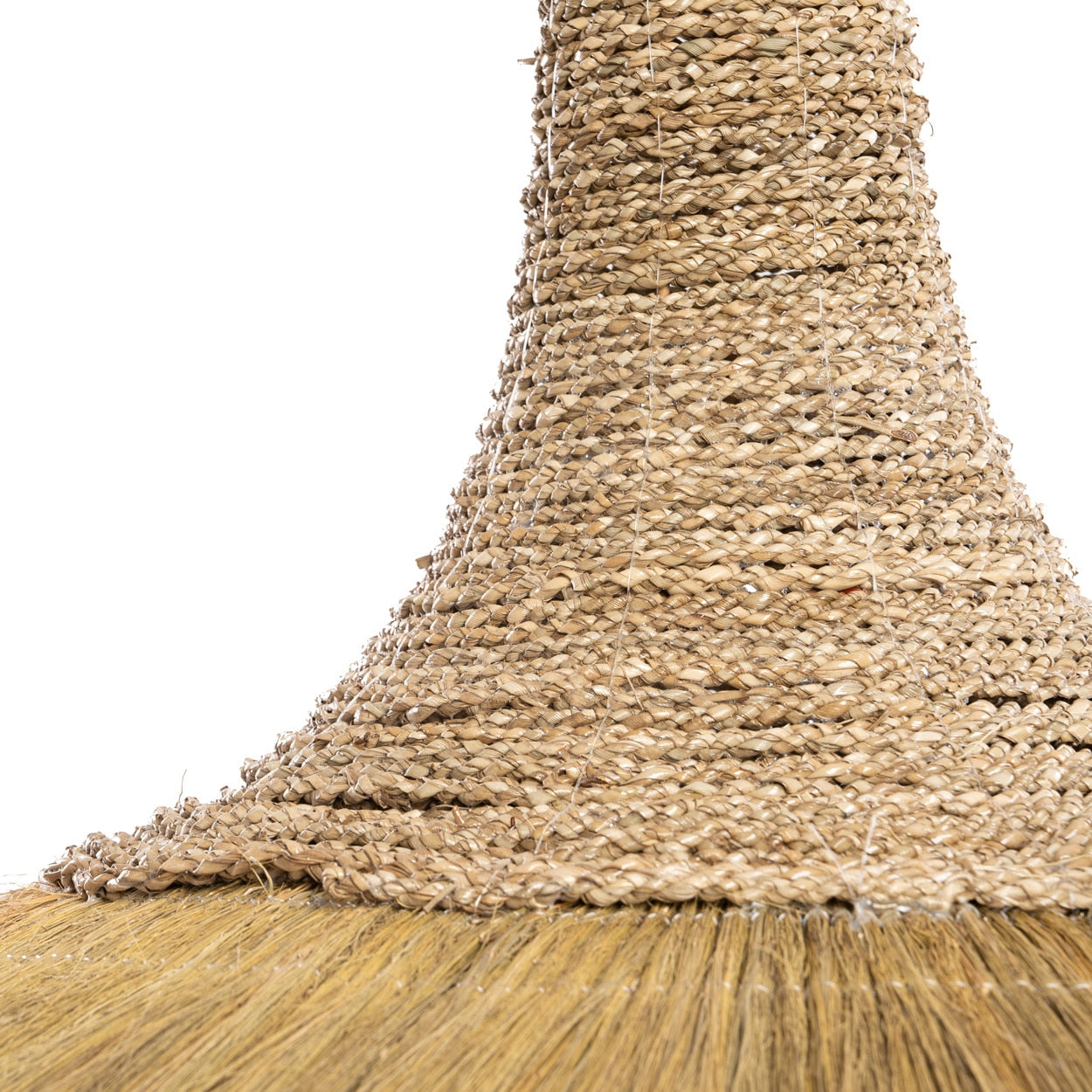 geflochtener Boho Lampenschirm Gras Detail Soulbirdee Onlineshop